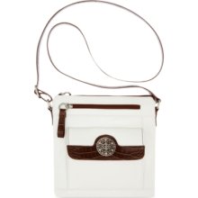 Giani Bernini Handbag, Glazed Leather North South Crossbody