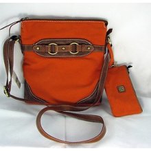 Giani Bernini Rust Orange X-Body Bag