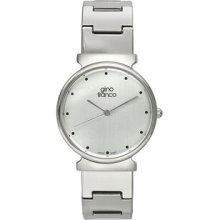 Gino Franco Men's Stainless Steel Silver Dial