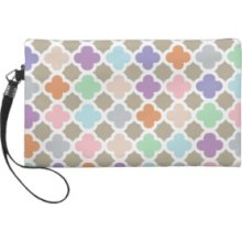 Girly Moroccan Quatroil Pattern Cute Pastel Color Wristlet Purses