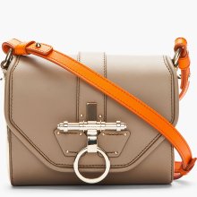 Givenchy Taupe Leather Gold-trimmed Obsedia Shoulder Bag