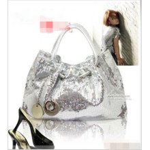 Glisten Paillette Design Classical Ladyâ€™s Bag Silver Spring Fashion For Women