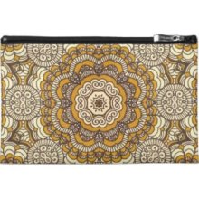 Gold And Filigree Travel Accessory Bag