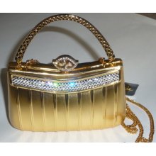 GoLd MiNauDieRe EVeNiNg ClUtCh BaG RHiNeStOnE CAse- BOx