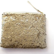 Gold Sequin metallic and linen clutch purse, Bridesmaids Clutch, Wedding purse, Formal clutch, Party purse, BagNoir clutch