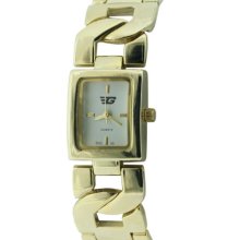 Golddigga Women's Quartz Watch With White Dial Analogue Display And Gold Bracelet Dig35/A