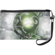 'Green and Silver Sparkle' Wristlet Purse