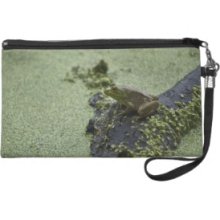 Green Frog Wristlet Purses