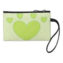 Green Paw Print Coin Purses