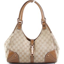 Gucci Tan Jackie O Bouvier Piston Hobo Bag