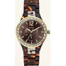 Guess Multifunction Tortoiseshell Ladies Watch U0078L1 ...