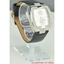 Guess Watch Ladies Black Leather Multifunctions