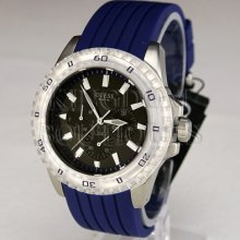 Guess Watch Men Blue Rubber