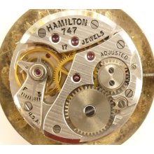 Hamilton 747 Mechanical - Complete Running Movement - Sold 4 Parts / Repair