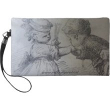 Hand-kissing Wristlet Clutch