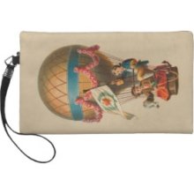 Heart Flag Hot Air Balloon Wristlet Purse