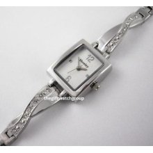 Henley Ladies Watch Silver Tone Elegant X Link Crystal Set Bracelet Gift Idea