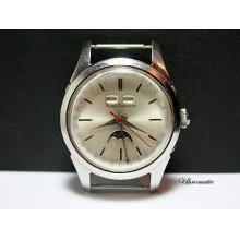 Henri Duvoisin Rare Full Calender Moonphase Swiss Men's Wrist Watch 50's