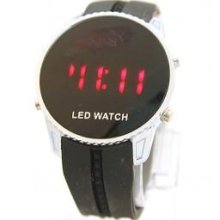 High Quality Round LED Watch Luxury Date Watch Mens Sport Red Led Watch