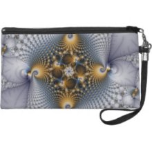 Hooked And Netted - Fractal Wristlet Purse