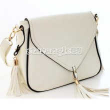 Hot Sale Womens Handbag Pu Tassel Chain Vintage Shoulder Bag Sa88