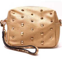 Hr Gold Fashion Stud Zoey Wristlet Mini Cross Body Bag Shoulder Bag Hr2