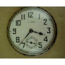 Illinois 21j Bunn Special-beautiful 1925 Antique 14k White Gf Pocket Watch-rare