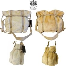 In Lydc London Faux Fur Vintage Style Hobo Bucket Bag Drawstring Shoulder
