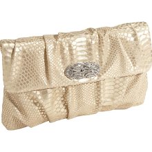 Inge Christopher Zelma Clutch Gold - Inge Christopher Manmade Handbags