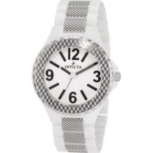 Invicta 1184 Men's Ceramic Checkerboard Patterned Ceramic Watch