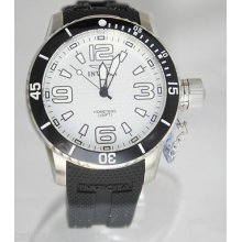 Invicta Mens Corduba Scuba Swiss Stainless Steel White Dial Black Rubber Is712