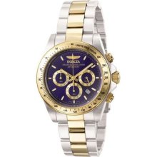 Invicta Mens Speedway Cougar Chronograph Stainless Steel & Gold Watch