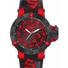 Invicta Men's Subaqua Dragon Dynasty Stainless Steel Case Silicone Strap Red Dragon Dial 11540