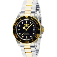 Invicta Men's Two Tone Stainless Steel Pro Diver Black Dial Automatic 8927