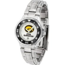 Iowa Hawkeyes Ladies Stainless Steel Watch