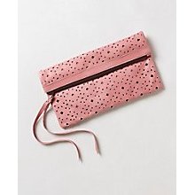 Isla Lasercut Clutch- Pink, ONE SIZE