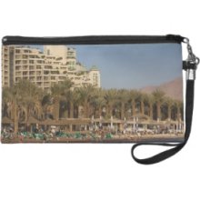 Israel, The Negev, Eilat, Red Sea beachfront 2 Wristlet Purses