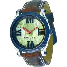 Italico Men's ITCB05-F Colosseum Bronze IP Marbleized Green Dial ...