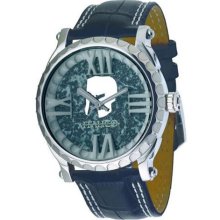 Italico Men's ITCS02-F Colosseum Black Marbleized Dial Leather Wa ...