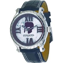 Italico Men's ITCS03-F Colosseum White Marbleized Dial Leather Wa ...