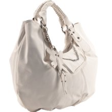 Jacky&celine J 904-3 002 White Oversized Hobo/shoulder Bag