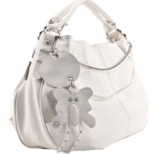 Jacky&celine J 914-2 002 White Large Hobo/shoulder Bag