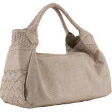 Jacky&celine J 924-3 006 Taupe Weaved Large Shoulder Bag