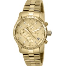 JBW Women's 'Novella' Gold-plated Stainless Steel Chronograph Watch (Gold)