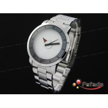 Jialilei Men's Women's Round Design Dial White Quartz Wrist Watch