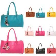 Jifactory Casual Ladies Handbag Women Tote Bags Shoulder Purse Orange