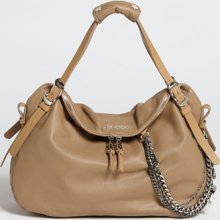 Jimmy Choo 'Blake Biker' Leather Shopper Buff