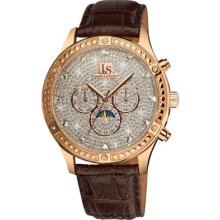 Joshua & Sons Js-41-rg Sparkling Mechanical Multi-function Mens Watch