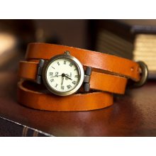 Jq Newest Pure Color Classic Leather Strapnumber Dial Quartz Roma Woman Watch