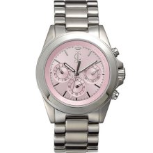 Juicy Couture 'stella' Multifunction Bracelet Watch In Stainless Steel